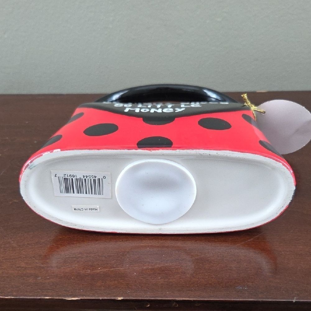 Red and Black Polka Dot Handbag - Picture 4 of 6